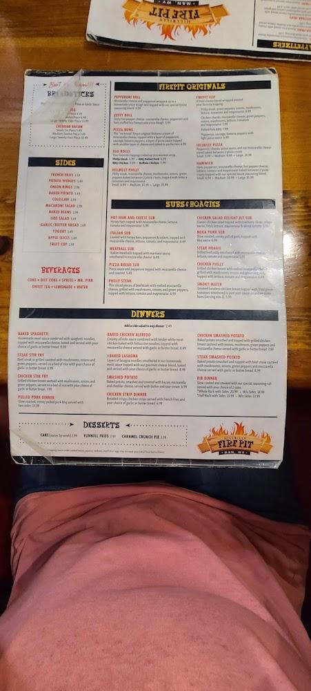 Fire Pit Pizza Menu image 2